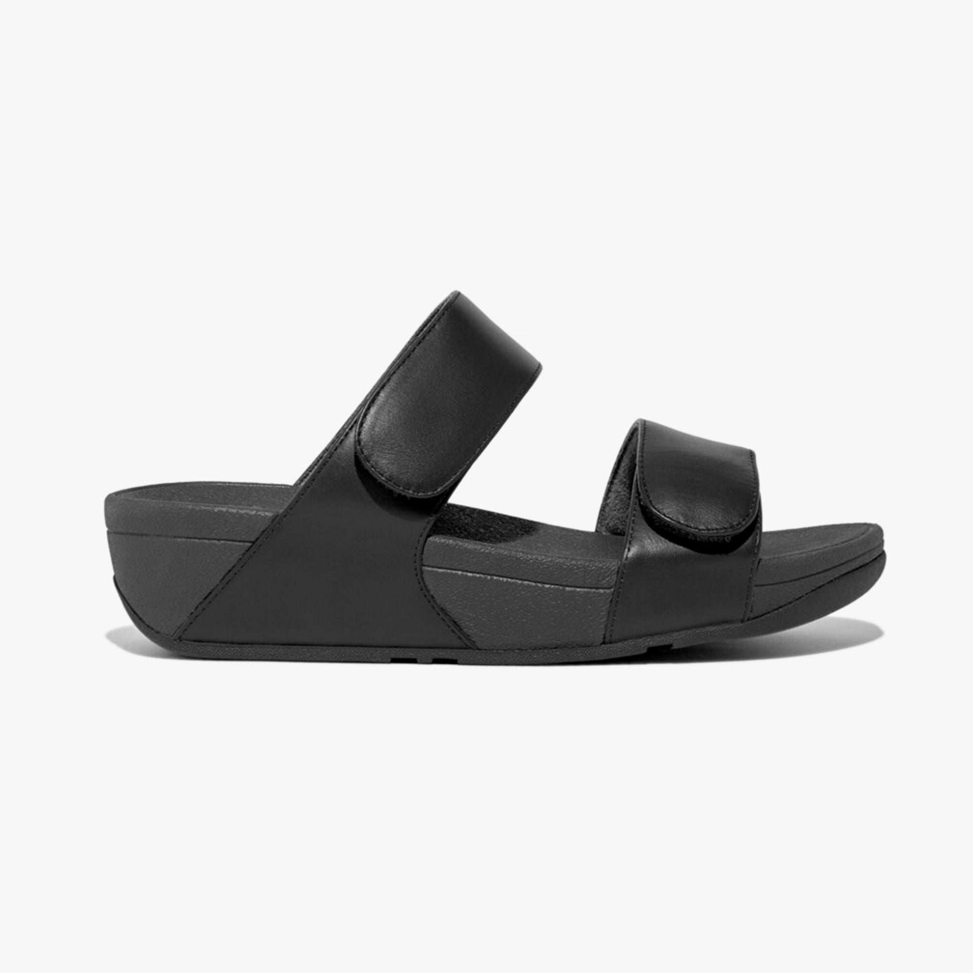 FitFlop LULU ADJUSTABLE LEATHER Womens Slides All Black