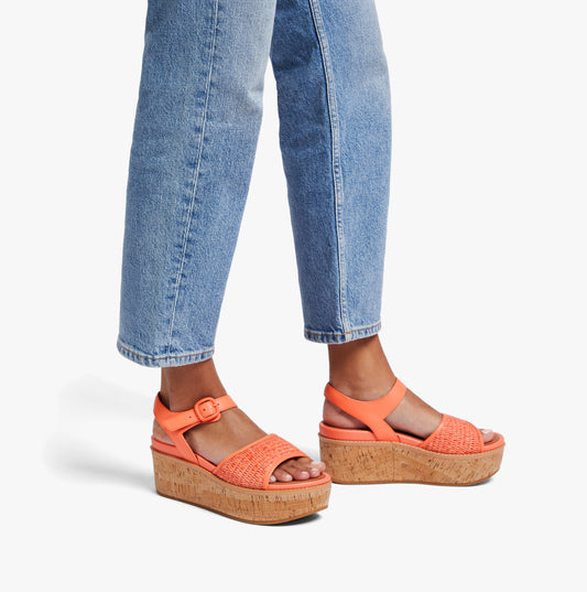 ELOISE BACK-STRAP WEDGE Womens Sandals Sunshine Coral