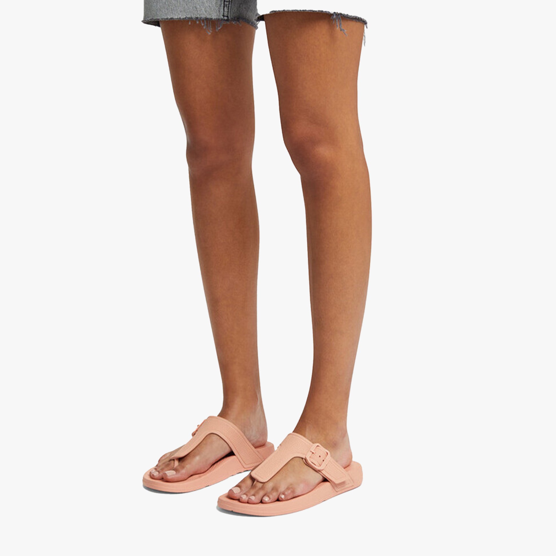 FitFlop iQUSHION ADJUSTABLE BUCKLE Womens Toe Post Sandals Blushy