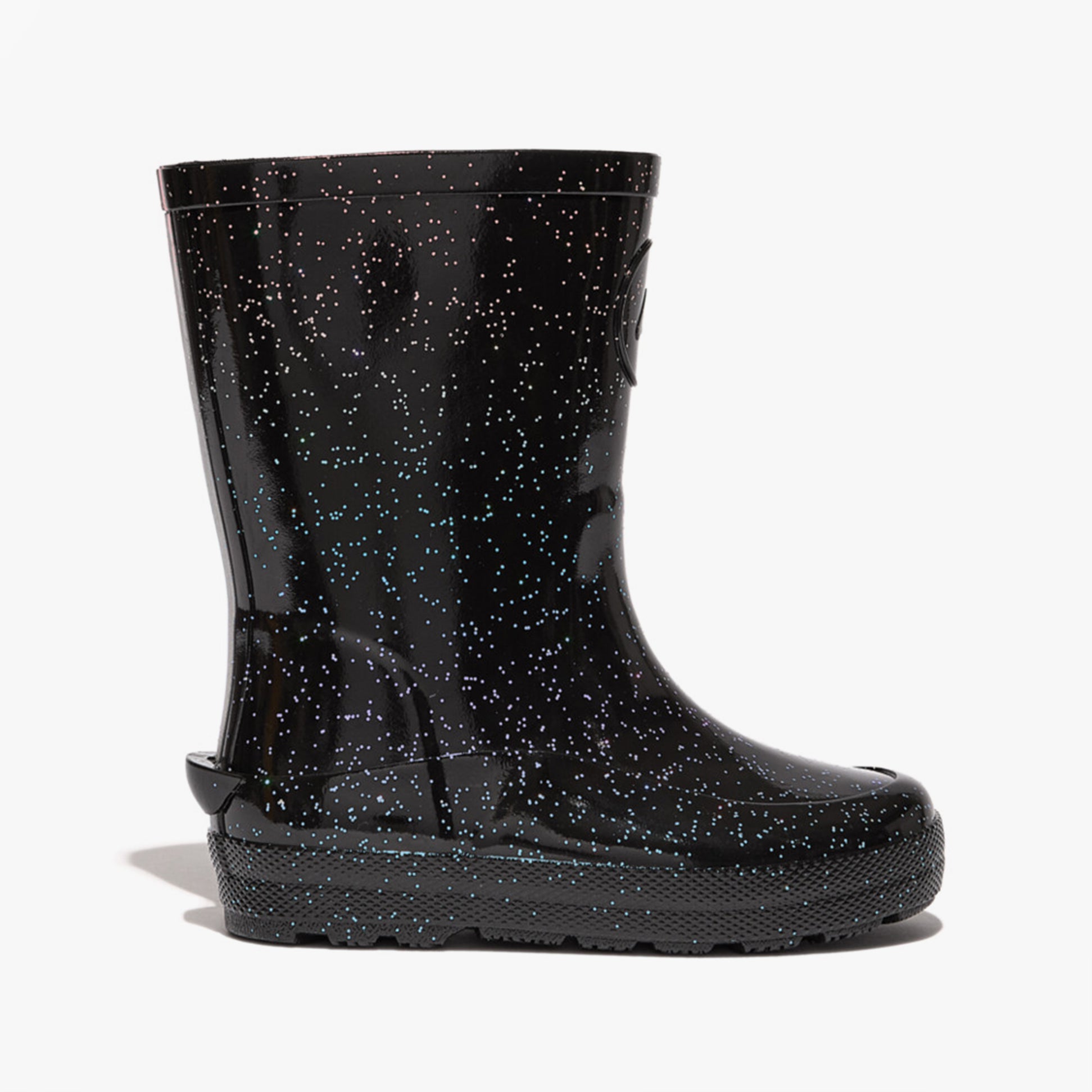 FitFlop WONDERWELLY Kids Rain Boots Black Glitter