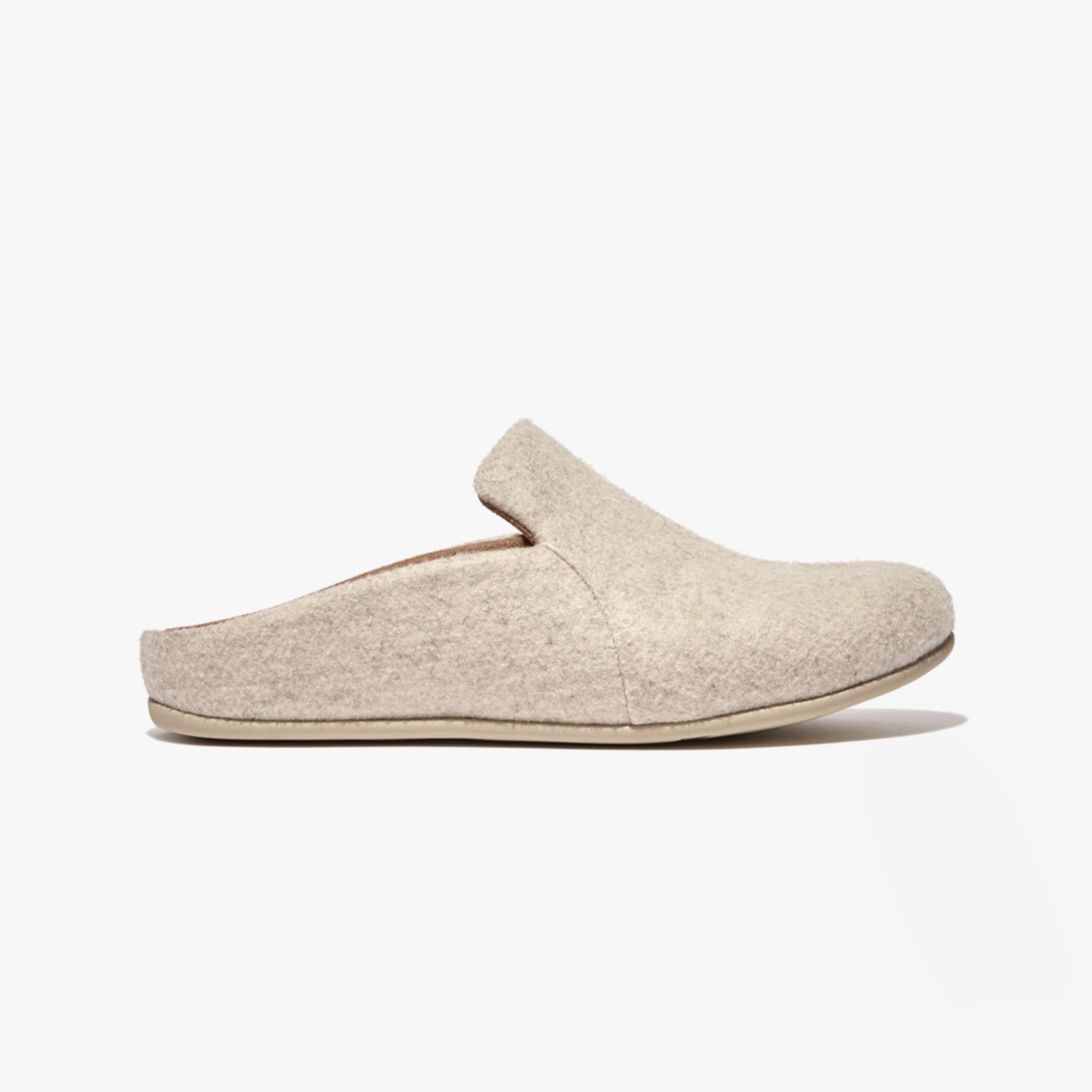 FitFlop CHRISSIE II HAUS e01 Womens Felt Slippers Ivory
