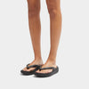 RELIEFF RECOVERY Womens Toe Post Sandals Black