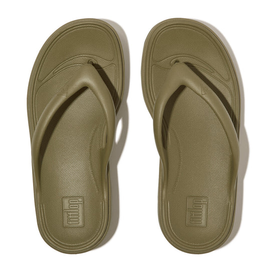 RELIEFF RECOVERY Womens Toe Post Sandals Camo-Green
