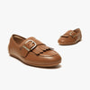 ALLEGRO FRINGE BUCKLED Womens Loafers Light Tan