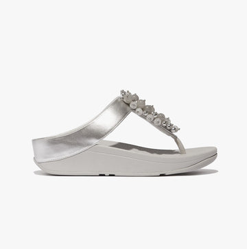 FINO BAUBLE-BEAD Womens Toe Post Sandals Silver
