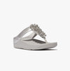 FINO BAUBLE-BEAD Womens Toe Post Sandals Silver