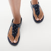 FINO BAUBLE-BEAD Womens Toe Post Sandals Midnight Navy