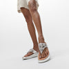 F-MODE JEWEL-DELUXE Womens Toe Post Sandals Silver