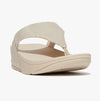 FitFlop LULU GLITZ-CANVAS Womens Toe Post Platino