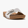 FitFlop iQUSHION ADJUSTABLE METALLIC Womens Slides Silver