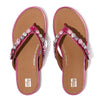 GRACIE JEWEL-DELUXE Womens Flip Flops Metallic Wild Raspberry