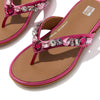 GRACIE JEWEL-DELUXE Womens Flip Flops Metallic Wild Raspberry