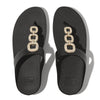 FINO CRYSTAL-CHAIN Womens Toe Post Sandals Black