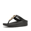 FINO CRYSTAL-CHAIN Womens Toe Post Sandals Black