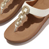 FINO CRYSTAL-CHAIN Womens Toe Post Sandals Urban White