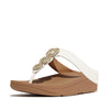 FINO CRYSTAL-CHAIN Womens Toe Post Sandals Urban White