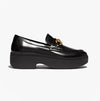 FitFlop F-LUMA CHUNKY SNAFFLE Womens Wedge Loafers Black