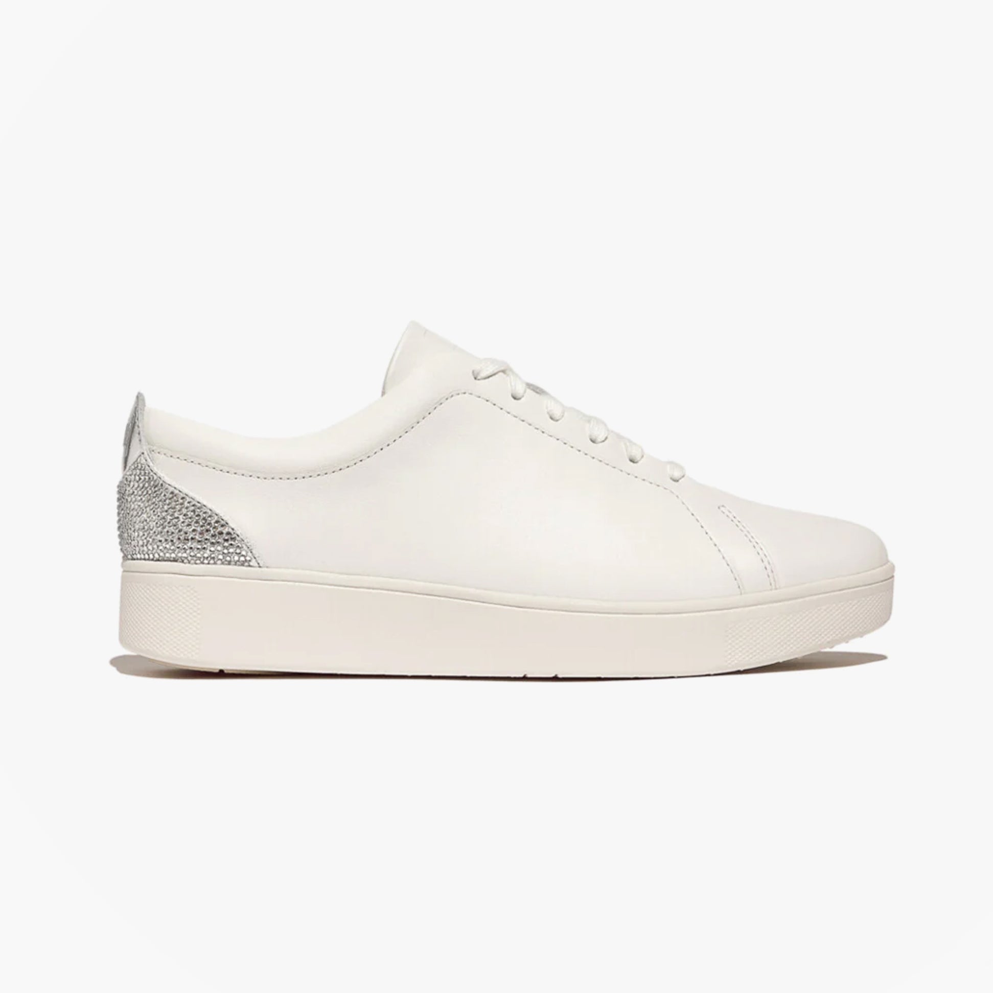 FitFlop RALLY CRYSTAL-BACKTAB Womens Trainers Urban White/Silver