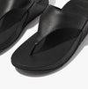 FitFlop LULU Womens Leather Toe Post Sandals Black