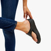 FitFlop LULU Womens Leather Toe Post Sandals Black