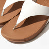 FitFlop LULU Womens Leather Toe Post Sandals White
