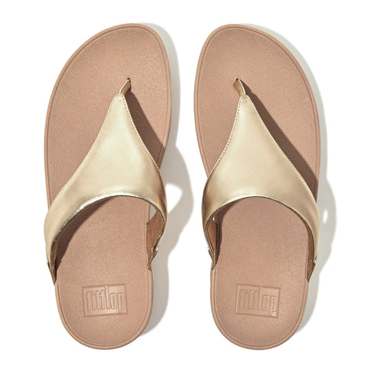 LULU LEATHER Womens Toe Post Sandals Platino
