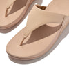 LULU LEATHER Womens Toe Post Sandals Sandy Beige