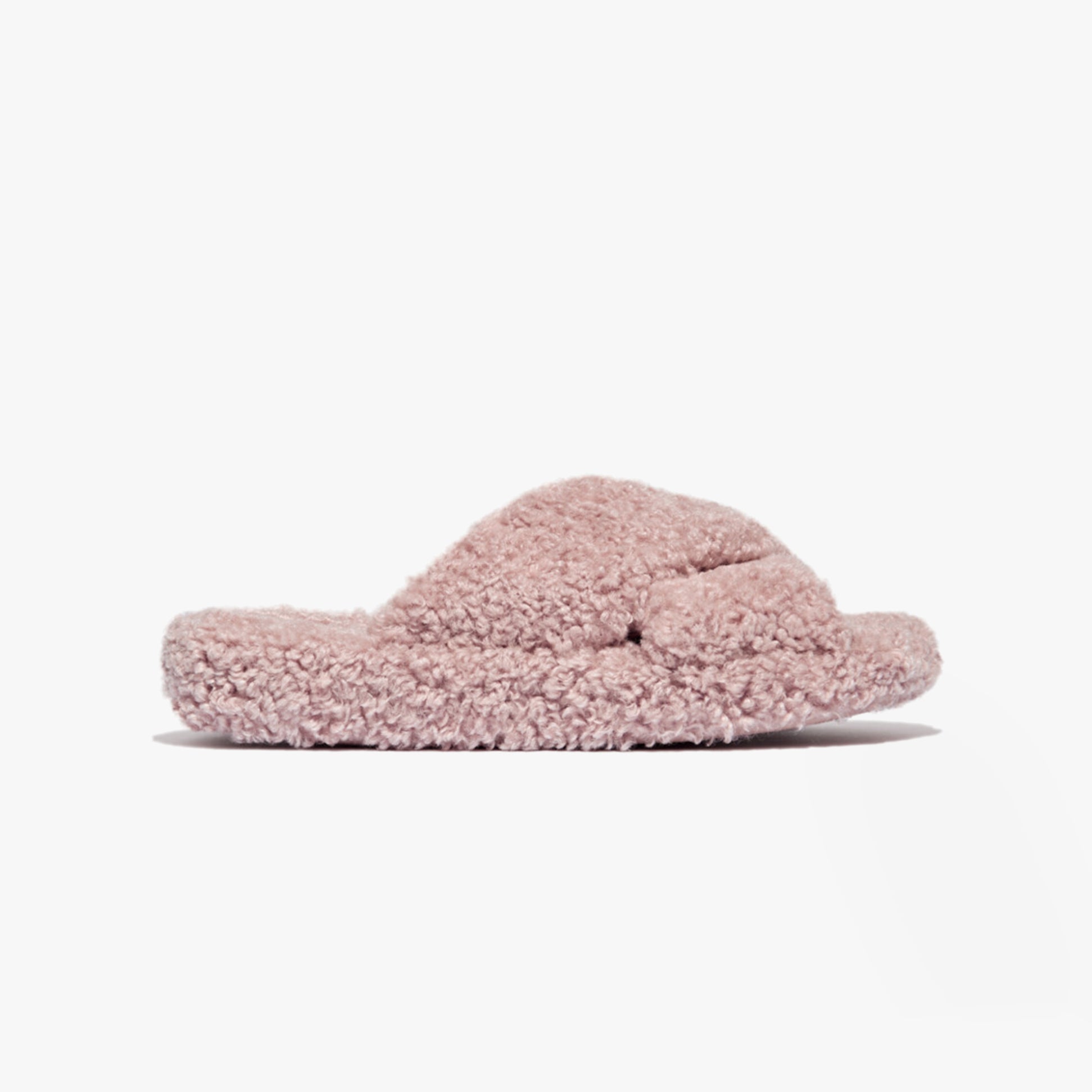 FitFlop iQUSHION D-LUXE Womens Cross Slides Dusky Pink