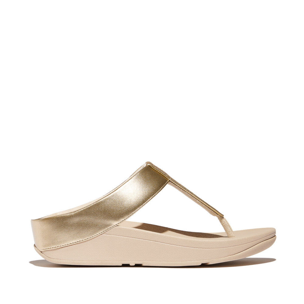 FitFlop FINO GLITTERDUST  METALLIC Womens Toe Post Sandals Platino