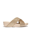 LULU GLITTERDUST Womens Slides Platino