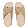 LULU GLITTERDUST Womens Slides Platino