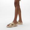 LULU GLITTERDUST Womens Slides Platino