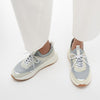 F-MODE  SUEDE/KNIT Womens Trainers Urban White/French Grey