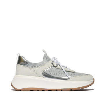 F-MODE  SUEDE/KNIT Womens Trainers Urban White/French Grey