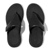 F-MODE GO Womens Toe Post Sandals All Black
