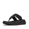 F-MODE GO Womens Toe Post Sandals All Black