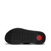 F-MODE GO Womens Toe Post Sandals All Black