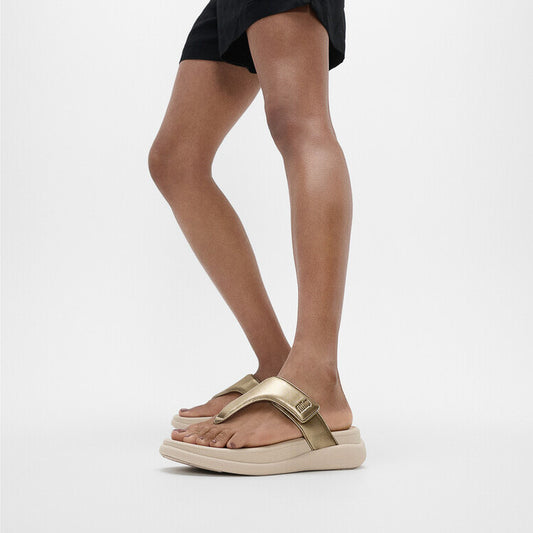 F-MODE GO Womens Toe Post Sandals Platino