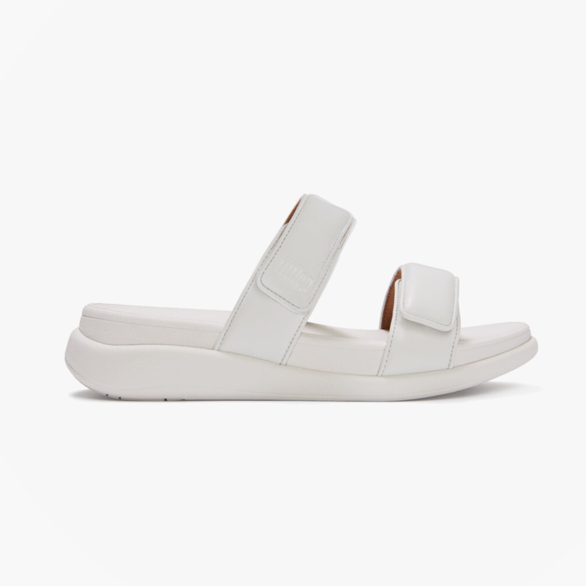 FitFlop F-MODE GO ADJUSTABLE Womens Mules Sandals Urban White