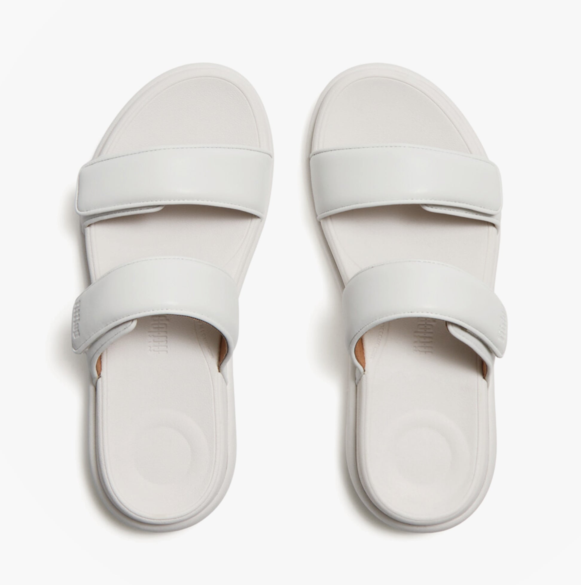 FitFlop F-MODE GO ADJUSTABLE Womens Mules Sandals Urban White