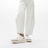 F-MODE LEATHER Womens Trainers Urban White/Silver