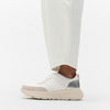 F-MODE LEATHER Womens Trainers Urban White/Silver