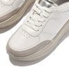 F-MODE LEATHER Womens Trainers Urban White/Silver