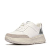 F-MODE LEATHER Womens Trainers Urban White/Silver