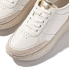 F-MODE LEATHER Womens Trainers Urban White/Platino