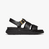 GEN-FF LEATHER Womens Fisherman Sandals All Black