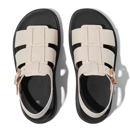 GEN-FF LEATHER Womens Fisherman Sandals Paris Beige