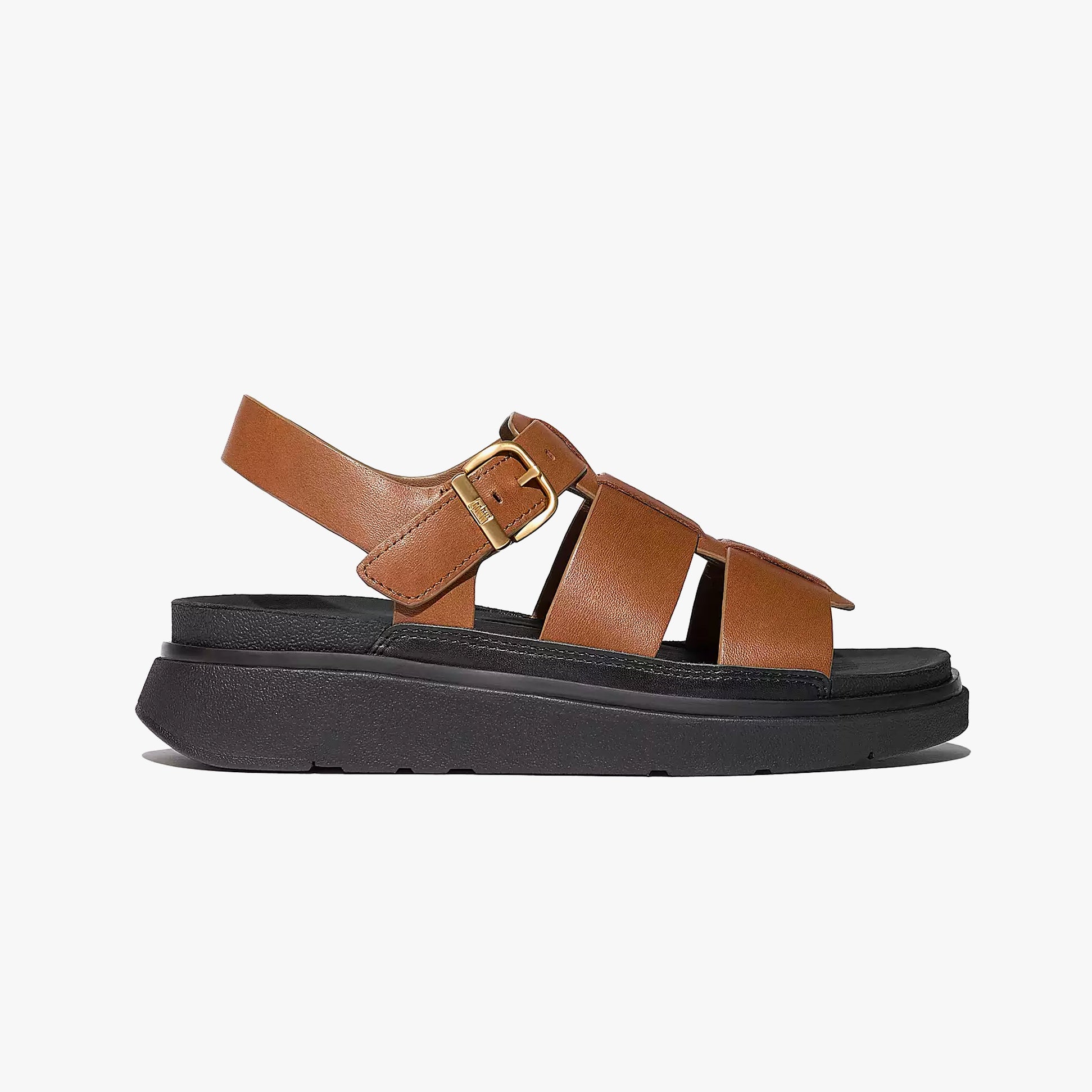 FitFlop GEN-FF LEATHER Womens Fisherman Sandals Deep Tan