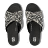 GRACIE WOVEN Womens Slides Black/Ivory Mix