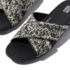 GRACIE WOVEN Womens Slides Black/Ivory Mix